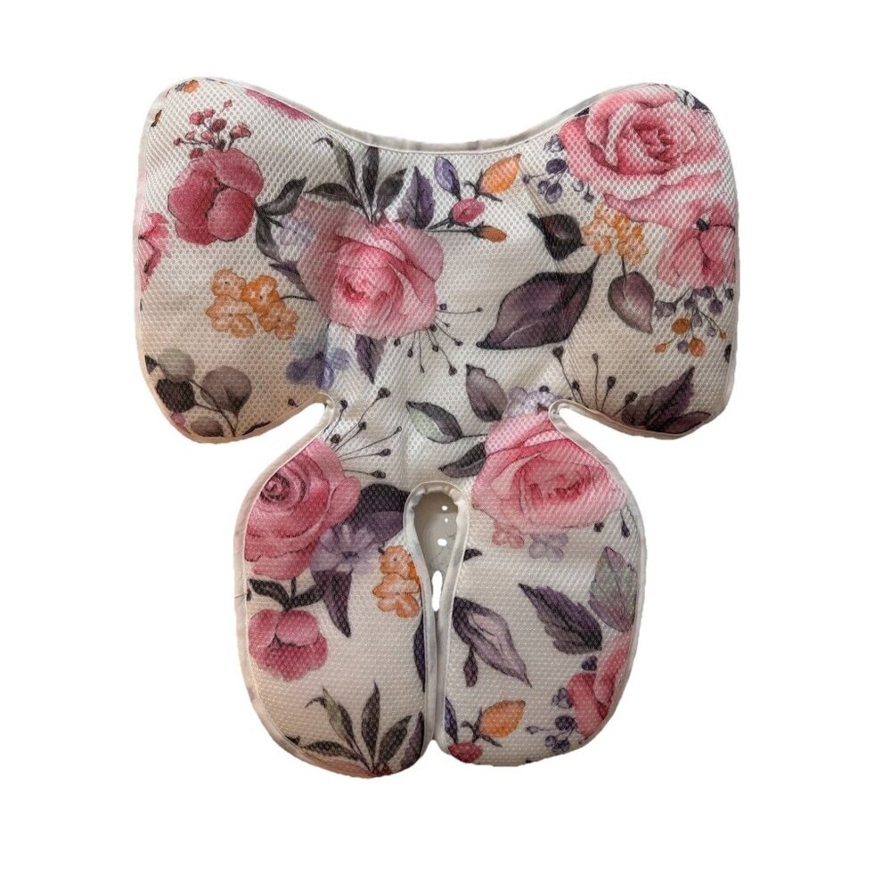 Infant Car Seat Insert Support Floral Soft Minky Dot Reversible 2-sided Spring
